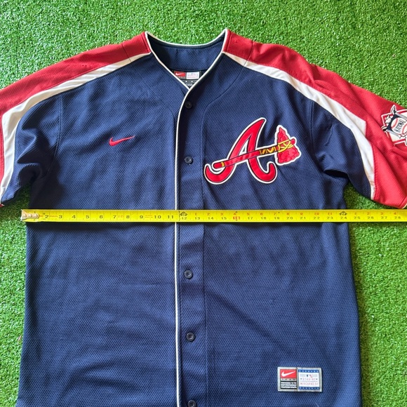 Atlanta Braves Nike Jersey Mens M Chipper Jones Baseball Y2K MLB Vintage - Picture 4 of 10